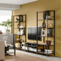 JÄTTESTA TV storage combination, black, 320x40x194 cm