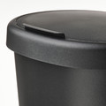 HÖLASS Bin with lid, black, 8 l