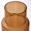 KONSTFULL Vase, patterned/brown, 26 cm