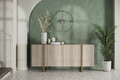 Four-Door Cabinet Verica 200cm, biscuit oak/gold legs