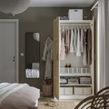 PAX / BERGSBO Wardrobe, white/white stained oak effect, 100x60x201 cm