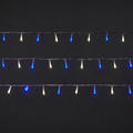 LED Lighting Chain 240 LED 14.3 m, outdoor, transparent, white/blue