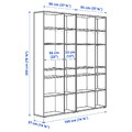 VIHALS Shelving combination, dark grey, 190x37x200 cm