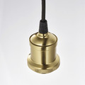 JAKOBSBYN / JÄLLBY Pendant lamp, smoked glass, brass-plated