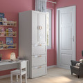 SMÅSTAD / PLATSA Wardrobe, white with frame/with 3 drawers, 60x57x181 cm