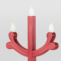 STRÅLA LED 7-armed candelabra, pine red, 47 cm