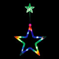 Christmas LED Decoration for Window Star, multicolour, battery-operated