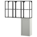 ENHET Storage combination, anthracite/grey frame, 120x32x150 cm