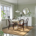 INGATORP / SKOGSBO Table and 4 chairs, white white/dark brown, 110/155 cm