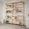 IVAR 3 sections/shelves, pine, 219x30x226 cm