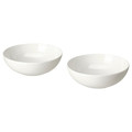 FRÖJDEFULL Deep plate, white, 16 cm, 2 pack