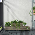 STJÄRNANIS Flower box, outdoor stained/light grey, 43x15 cm
