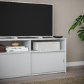 SPIKSMED TV bench, light grey, 97x32 cm