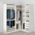 PAX Corner wardrobe, white, 210/160x236 cm