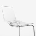 DOCKSTA / TOBIAS Table and 4 chairs, white white/transparent chrome-plated, 103 cm