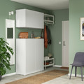 PLATSA Storage combination with doors, white Fonnes/white, 122x42x220 cm