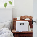 TJENA Storage box with lid, white, 25x35x20 cm