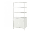 TROTTEN Cabinet with sliding doors, white, 80x180 cm