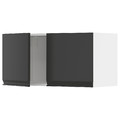 METOD Wall cabinet with 2 doors, white/Upplöv matt anthracite, 80x40 cm