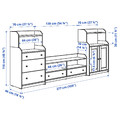 HAUGA TV/storage combination, white, 277x46x116 cm