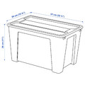 SAMLA Box with lid, transparent, 57x39x28 cm