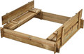 Sandbox with Cover/Bench 120 x 120 x 20 cm