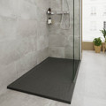 GoodHome Shower Tray Luiro, rectangular, 90x120 cm, black