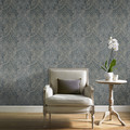 GoodHome Vinyl Wallpaper on Fleece Citre, light turquoiuse