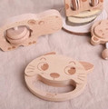 iWood Wooden Rattle Cat 6m+