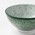 ENTUSIASM Bowl, patterned/green, 12 cm