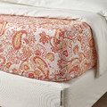 RODGERSIA Fitted sheet, pink/white, 140x200 cm