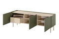 Three-Door TV Cabinet with Drawer Desin 170, olive/nagano oak