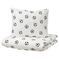 SPORTSLIG Quilt cover and pillowcase, football pattern, 150x200/50x60 cm