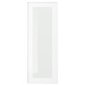 HEJSTA Glass door, white/clear glass, 30x80 cm