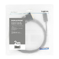 LogiLink DisplayPort to DVI Cable 2 m, black