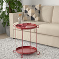 LIVELYCKE Tray table, red, 50 cm