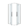 GoodHome Shower Enclosure Cabin Ezili 80 x 80 cm, chrome/transparent