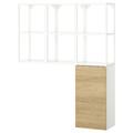 ENHET Storage combination, white/oak effect, 120x32x150 cm