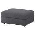 VIMLE Footstool with storage, Gunnared medium grey