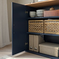 SKRUVBY Storage combination, black-blue, 130x140 cm