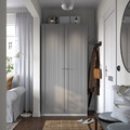 PAX / GULLABERG Wardrobe combination, white/grey, 100x60x201 cm