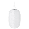 SOLVINDEN LED solar-powered pendant lamp, outdoor/oval white, 43 cm