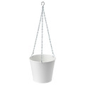 CASHEWÄPPLE Hanging planter, in/outdoor white, 15 cm