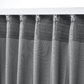 SANDSVINGEL Curtains, 1 pair, grey, 135x300 cm