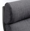 POÄNG Armchair, black-brown/Skiftebo dark grey