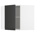 METOD Corner wall cabinet with shelves, white/Upplöv matt anthracite, 68x60 cm