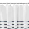 Shower Curtain GoodHome Islay 180 x 200 cm, blue stripes