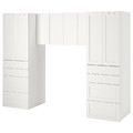 SMÅSTAD Storage combination, white/with frame, 240x57x181 cm