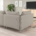 SÖDERHAMN 3-seat sofa, with open end/Fridtuna light beige