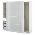 PAX / SVARTISDAL Wardrobe combination, white/white paper effect, 200x66x201 cm